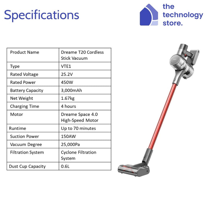 Dreame T20 Cordless Vacuum Cleaner