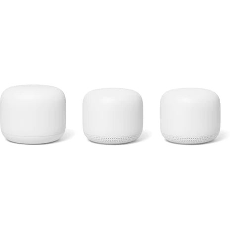 Google Nest Wifi Home Mesh Wi-Fi System 3pk (Base Router + 2 x Wifi Extender Points) - The Technology Store