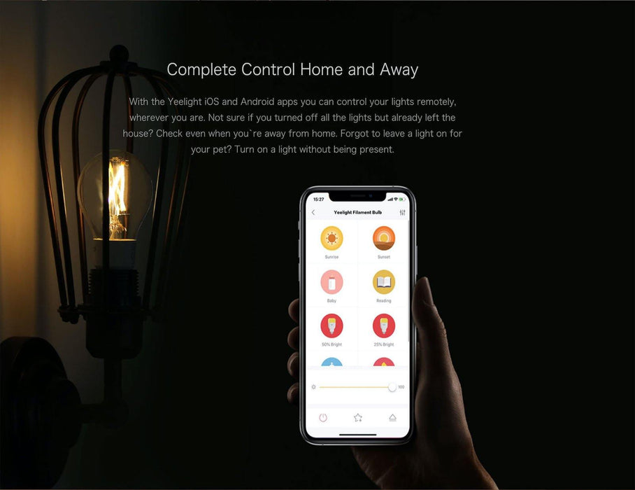 Yeelight Smart LED Filament Bulb (White) - The Technology Store